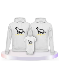 Lion Family Familienset Hoodies mit Babybody | Paarpulli