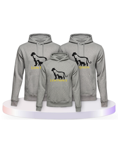 Familienlook Hoodies mit Lion Family | Paarpulli