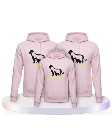 Familienlook Hoodies mit Lion Family | Paarpulli