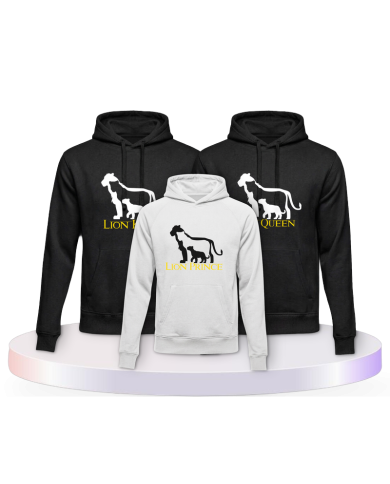 Familienlook Hoodies mit Lion Family | Paarpulli