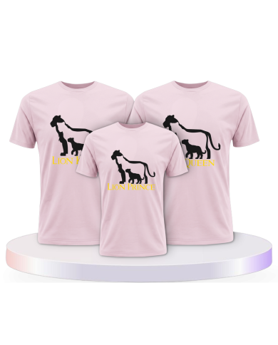 Familienlook T-Shirts mit Lion Family | Paarpulli