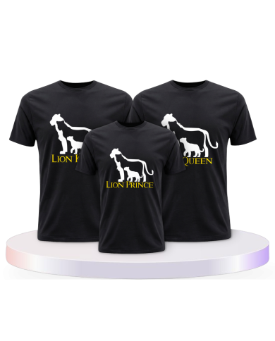 Familienlook T-Shirts mit Lion Family | Paarpulli