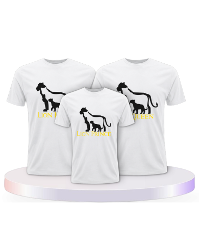 Familienlook T-Shirts mit Lion Family | Paarpulli