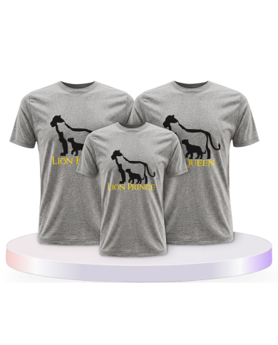 Familienlook T-Shirts mit Lion Family | Paarpulli