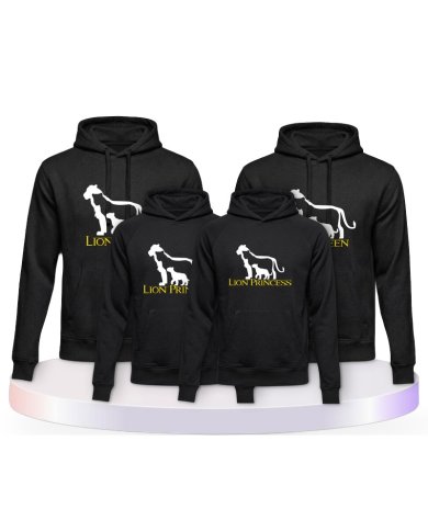 Lion Family Familienset Hoodies | Paarpulli