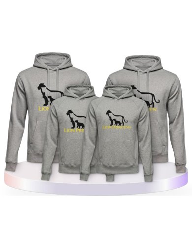 Lion Family Familienset Hoodies | Paarpulli