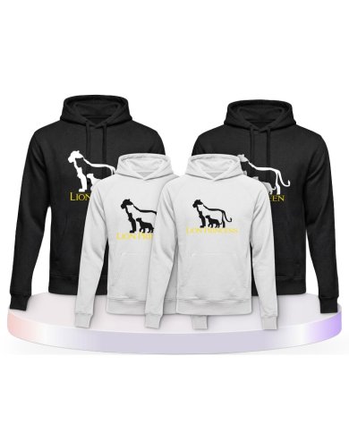 Lion Family Familienset Hoodies | Paarpulli