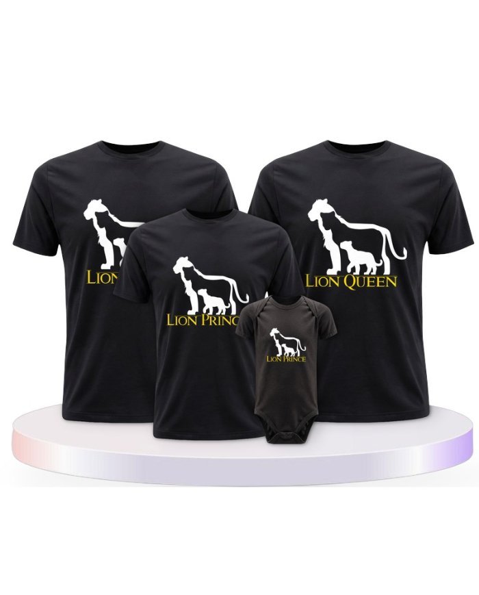 Lion Family Familienset T-Shirts mit Babybody | Paarpulli