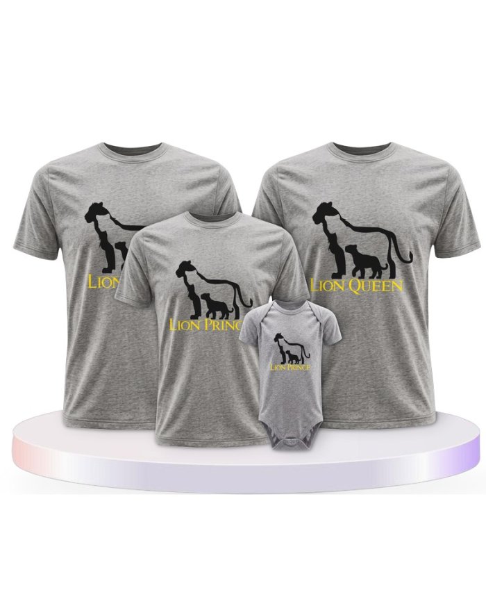 Lion Family Familienset T-Shirts mit Babybody | Paarpulli