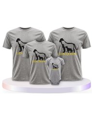 Lion Family Familienset T-Shirts mit Babybody | Paarpulli