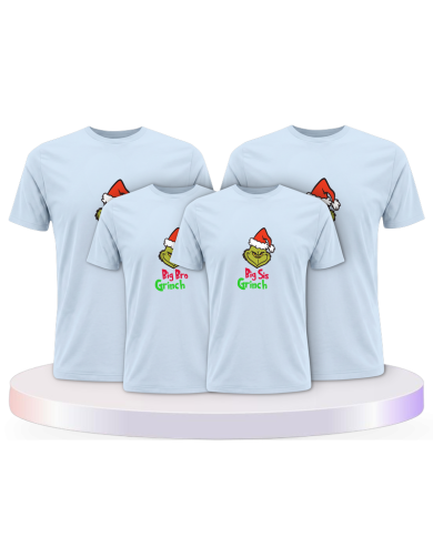 Familienlook T-Shirts mit Grinch Family | Paarpulli
