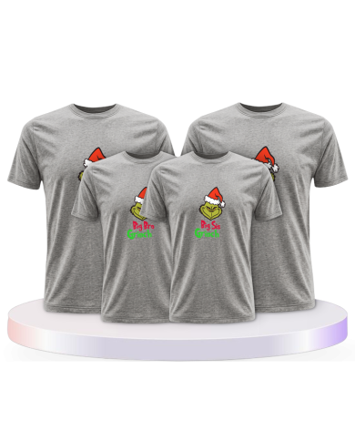 Familienlook T-Shirts mit Grinch Family | Paarpulli