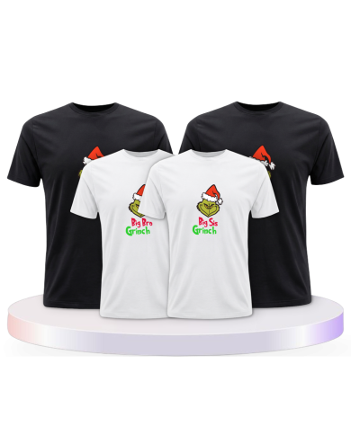 Familienlook T-Shirts mit Grinch Family | Paarpulli