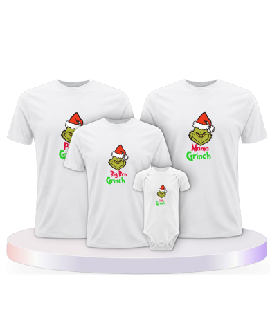 Grinch Family Familienset T-Shirts mit Babybody | Paarpulli