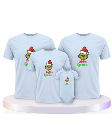Grinch Family Familienset T-Shirts mit Babybody | Paarpulli