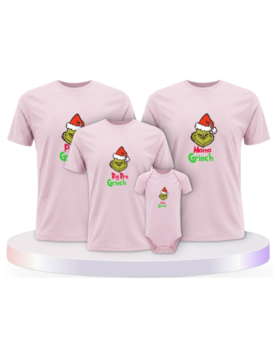 Grinch Family Familienset T-Shirts mit Babybody | Paarpulli