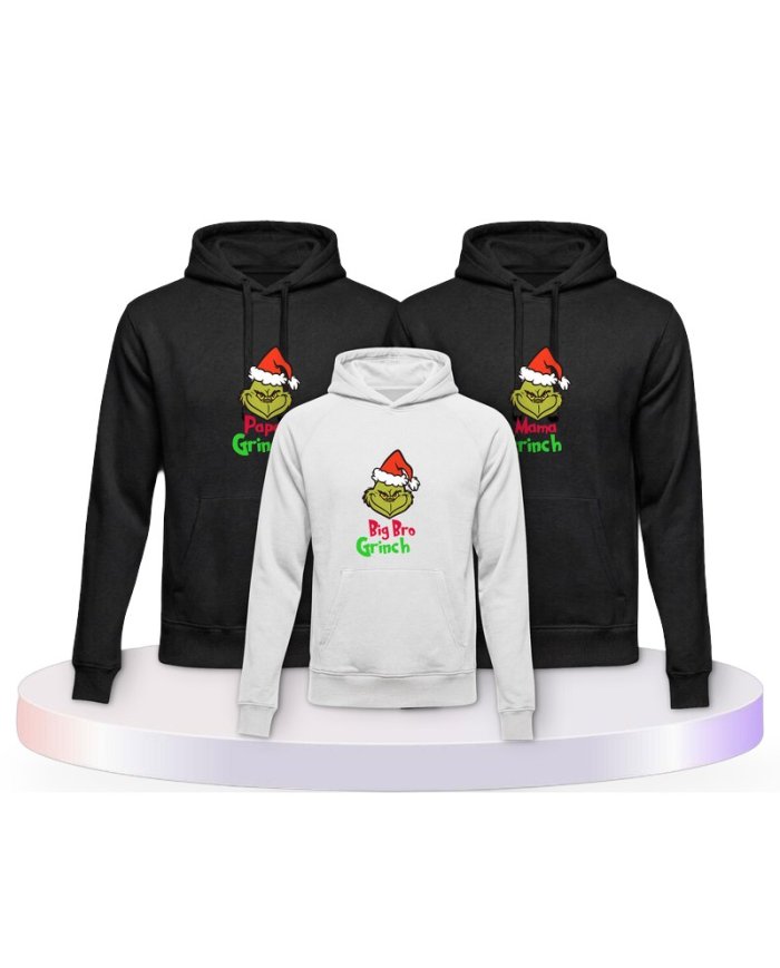 Familienlook Hoodies mit Grinch Family | Paarpulli
