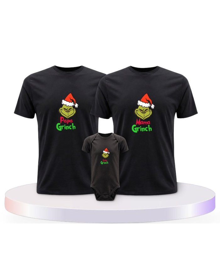 Familienlook T-Shirts mit Grinch Family | Paarpulli
