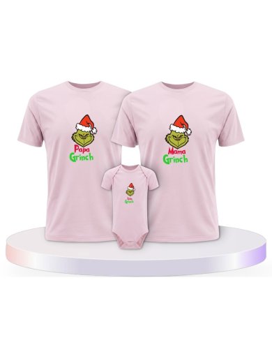 Familienlook T-Shirts mit Grinch Family | Paarpulli