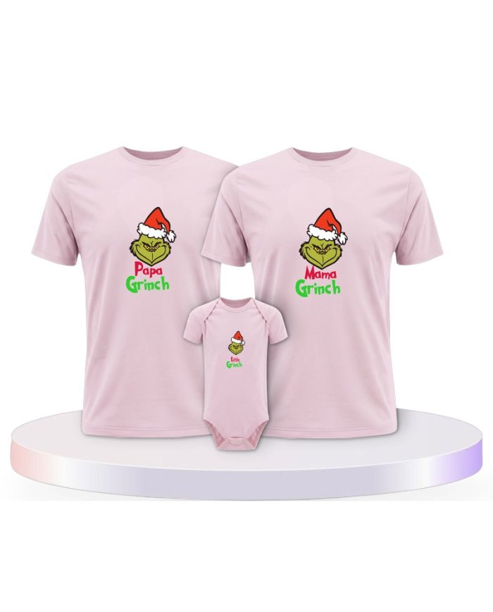 Familienlook T-Shirts mit Grinch Family | Paarpulli