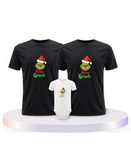Familienlook T-Shirts mit Grinch Family | Paarpulli