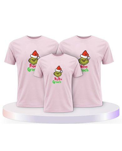 Familienlook T-Shirts mit Grinch Family | Paarpulli