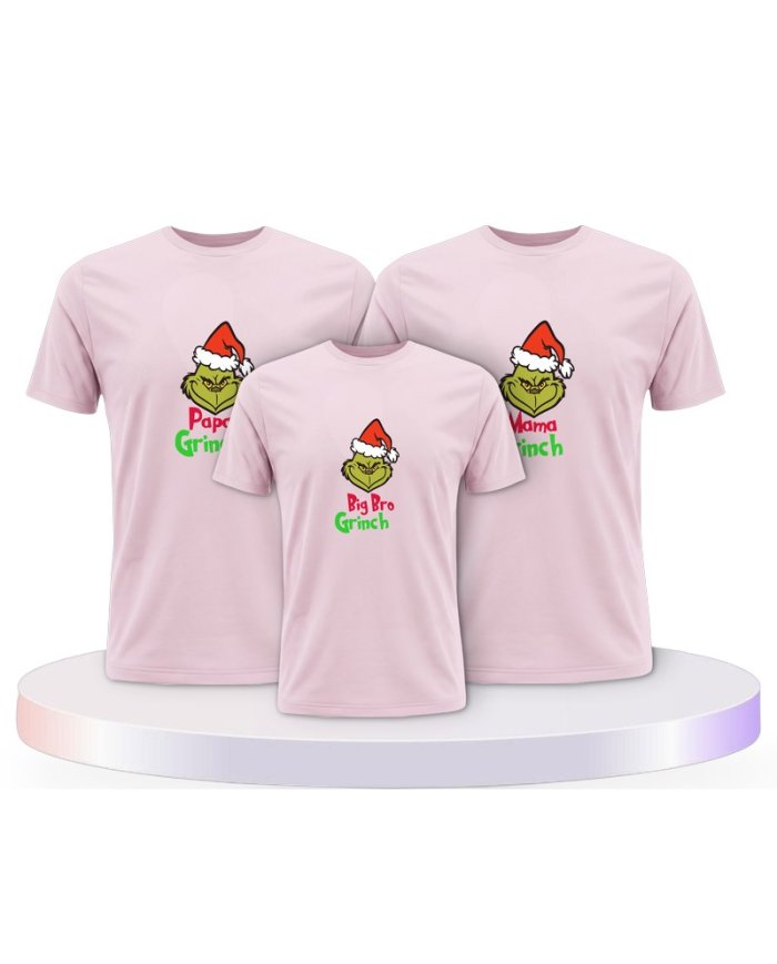 Familienlook T-Shirts mit Grinch Family | Paarpulli