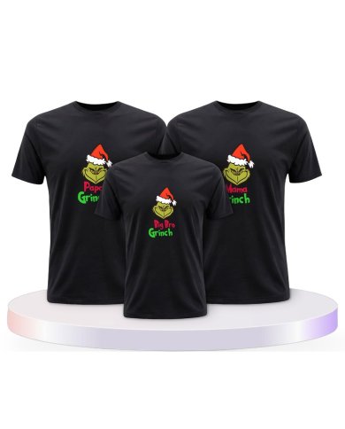 Familienlook T-Shirts mit Grinch Family | Paarpulli