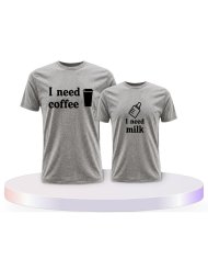 Eltern-Kind Partnerlook I Need Coffee und I Need Milk | Paarpulli