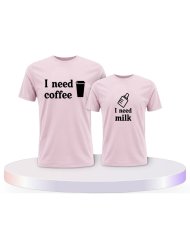 Eltern-Kind Partnerlook I Need Coffee und I Need Milk | Paarpulli