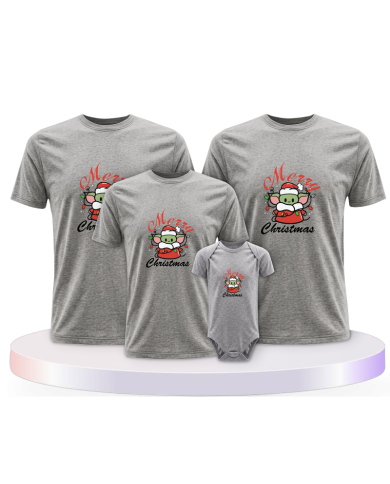 May Christmas be with you Familienset Familien T-Shirts | Paarpulli