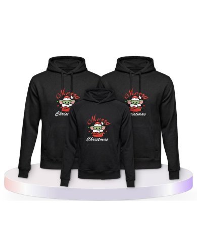 Familienlook Hoodies mit May Christmas Be With You | Paarpulli