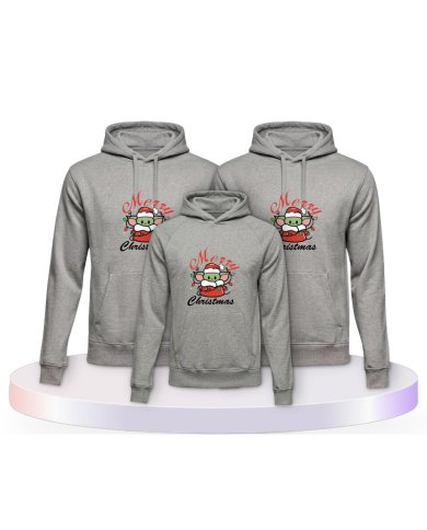 Familienlook Hoodies mit May Christmas Be With You | Paarpulli