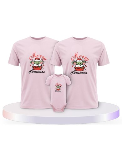 Familienlook T-Shirts mit May Christmas Be With You | Paarpulli