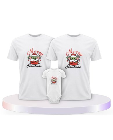 Familienlook T-Shirts mit May Christmas Be With You | Paarpulli
