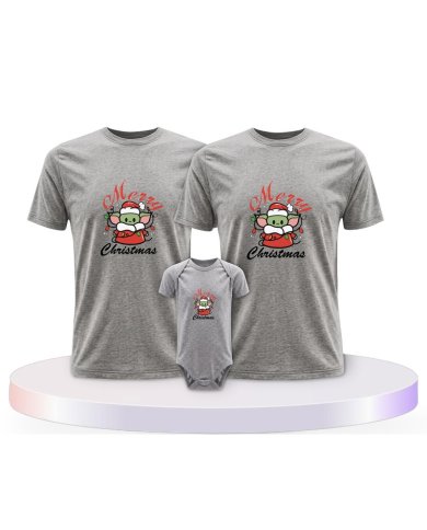 Familienlook T-Shirts mit May Christmas Be With You | Paarpulli
