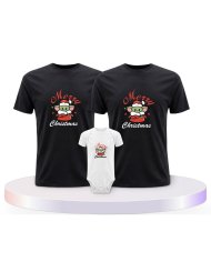 Familienlook T-Shirts mit May Christmas Be With You | Paarpulli