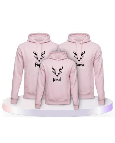 Rentier Family Familienset Hoodies | Paarpulli