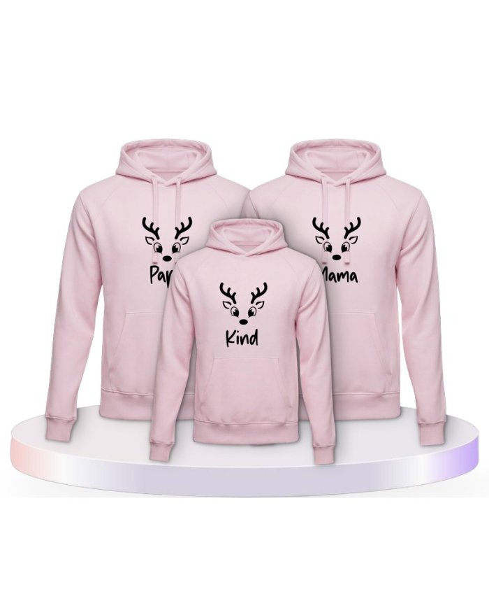 Rentier Family Familienset Hoodies | Paarpulli