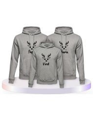Rentier Family Familienset Hoodies | Paarpulli