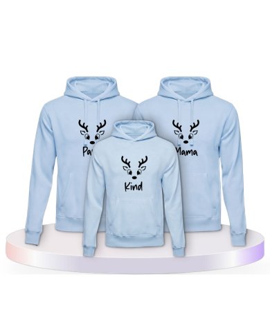 Rentier Family Familienset Hoodies | Paarpulli