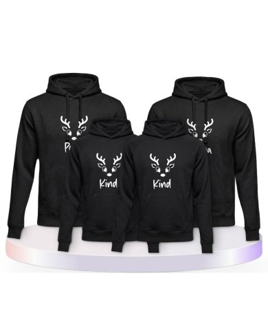 Rentier Family Familienset Hoodies | Paarpulli