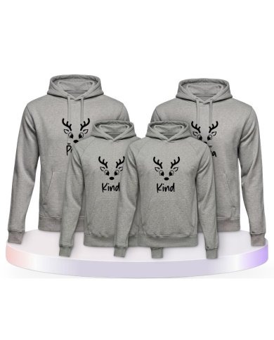 Rentier Family Familienset Hoodies | Paarpulli
