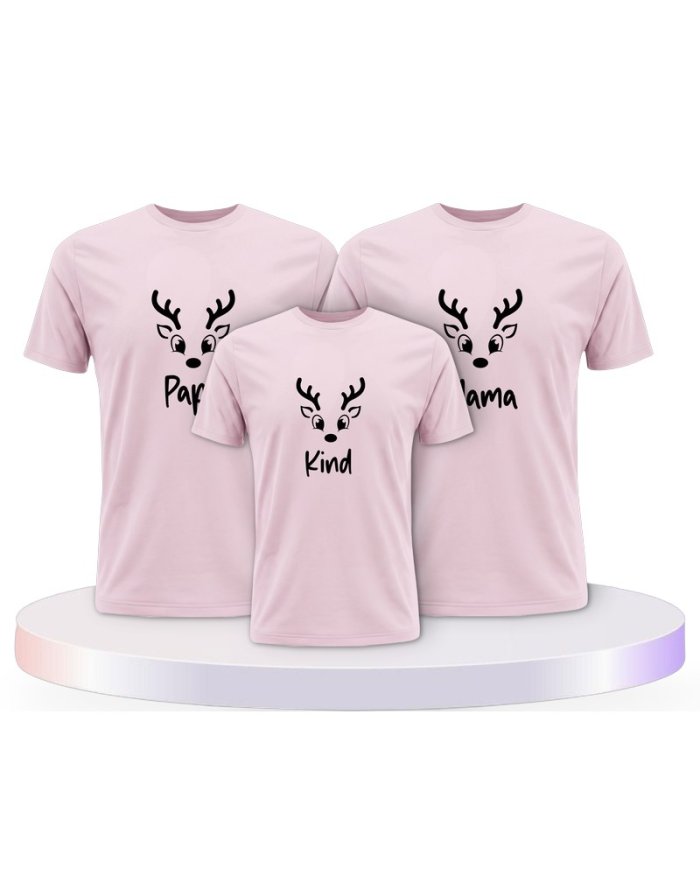 Rentier Family Familienset T-Shirts | Paarpulli