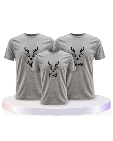 Rentier Family Familienset T-Shirts | Paarpulli