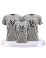 Rentier Family Familienset T-Shirts | Paarpulli