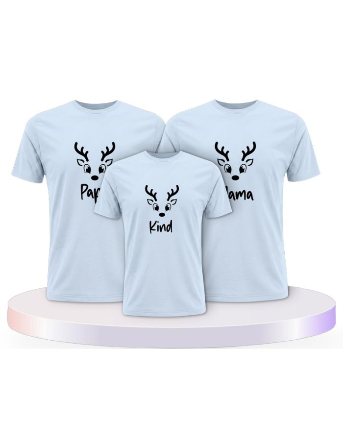 Rentier Family Familienset T-Shirts | Paarpulli