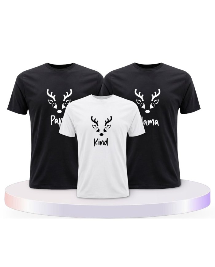 Rentier Family Familienset T-Shirts | Paarpulli