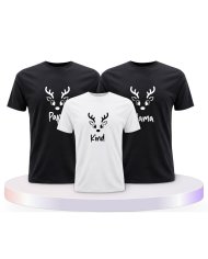 Rentier Family Familienset T-Shirts | Paarpulli