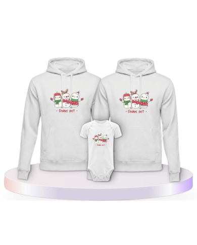 Frohes Fest Schneemann + Partner Outfit für die Familie | Paarpulli